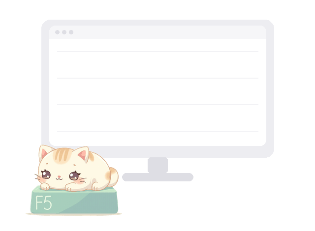 A monitor with a green chart climbing upward while the F5 Cat watches